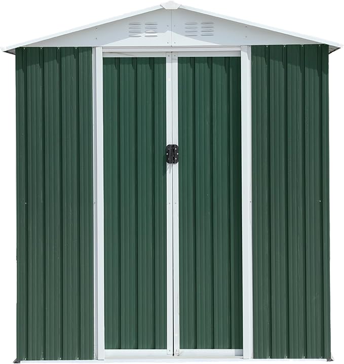 6x4 FT Outdoor Storage Shed, Metal Garden Shed - Image 6