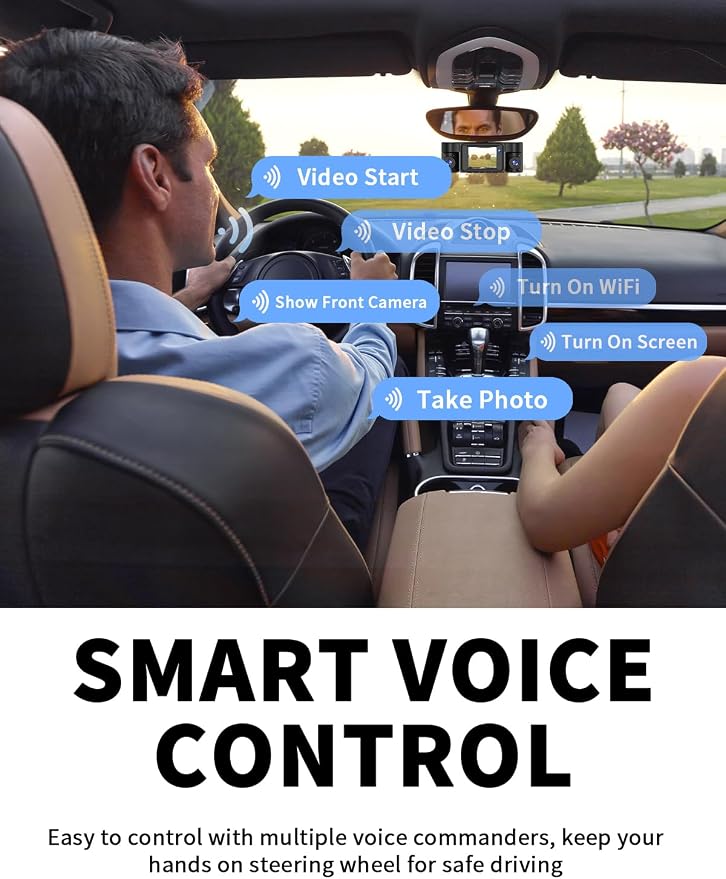Dash Cam Front and Rear Inside, 360° Dash Camera - Image 7