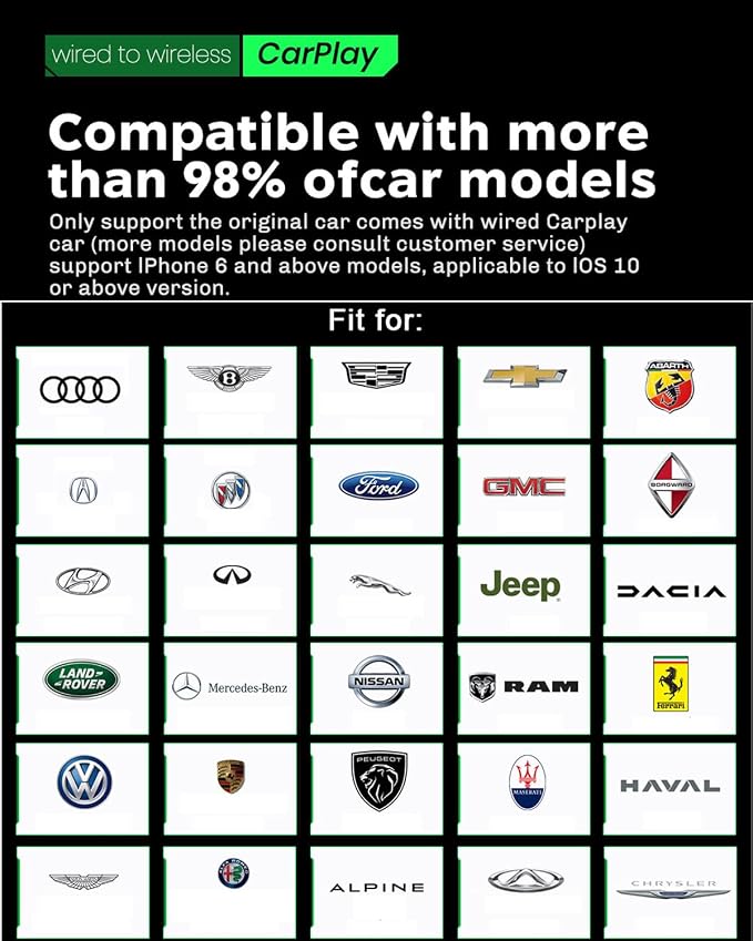 MMB Wireless Carplay Adapter for Apple 2025 Upgrade Mini Apple carplay Fast & - Image 7