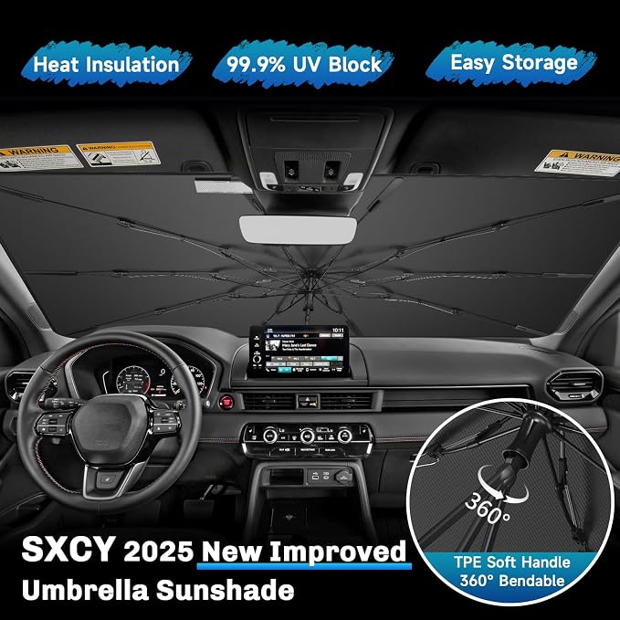 SXCY for 2023 2024 2025 Honda Pilot Windshield Umbrella Sunshade for 2023 2024 - Image 3