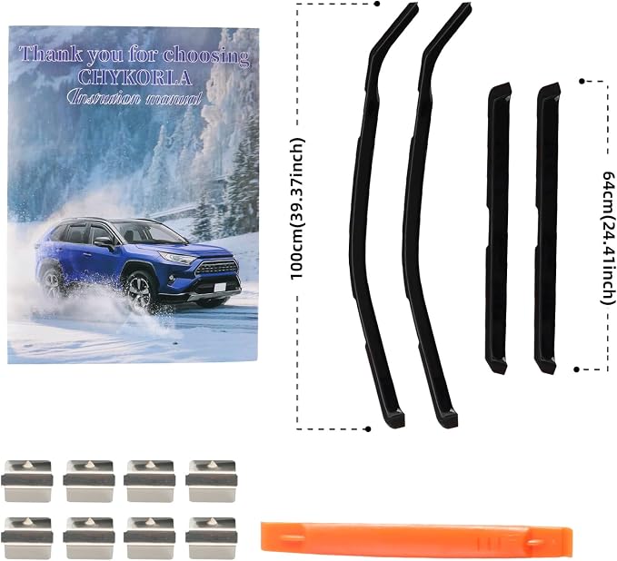 in Channel Rain Guards Fit for Ford Explorer 2011 2012 2013 2014 2015 2016 2017 - Image 6