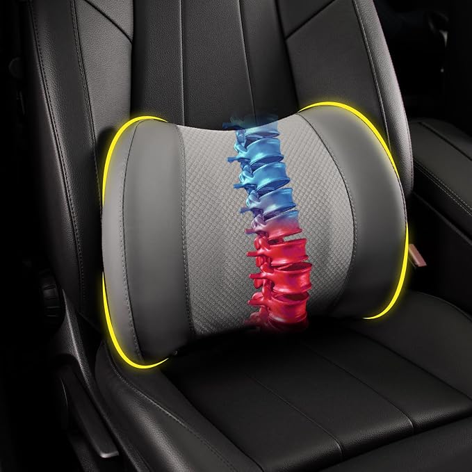 Lumbar Support Pillow for Car, Memory Foam Lumbar Pillow for Lower Back Pain by LoftyAim