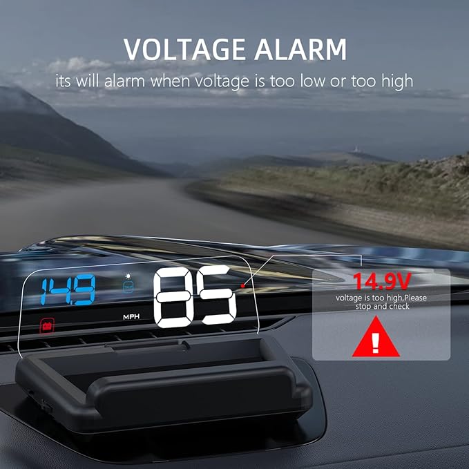 Heads up Display for Cars, C500 Car Digital GPS Speedometer, Stereo Projecting - Image 5