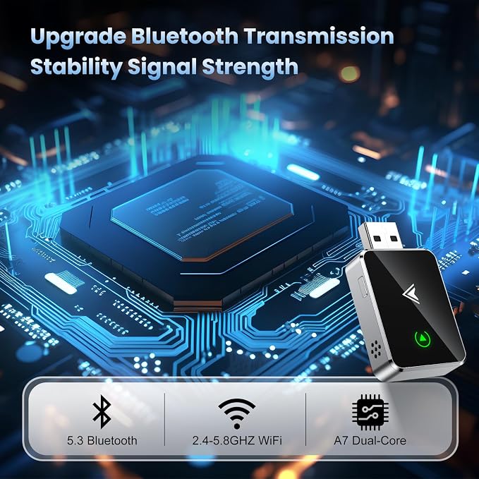 Wireless CarPlay Adapter for iPhone, Convert Wired to Wireless Apple car play - Image 5