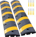 Orangestar 2-Pack 6Ft Rubber Speed Bump, 2 Channel Heavy Duty Speed Hump Cable by OrangeStar