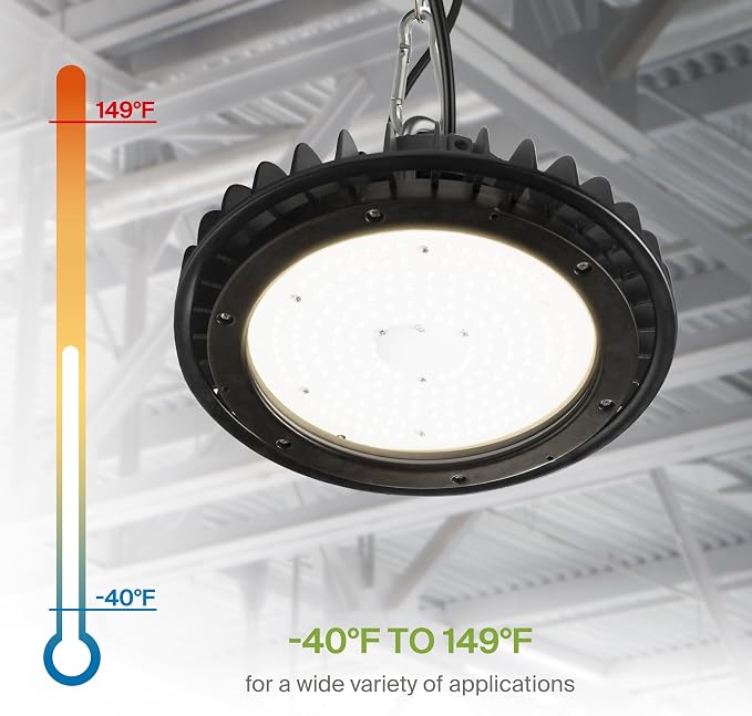 ASD LED High Bay UFO Light Fixture, Commercial Shop Lighting | Dimmable - Image 6