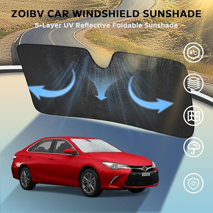Windshield Sun Shade for Toyota Camry 2012-2017 - Image 3