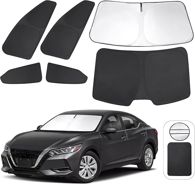 TINGLU Window Shades for Nissan Sentra 2020-2024 2025 Accessories Car Side Full by TINGLU
