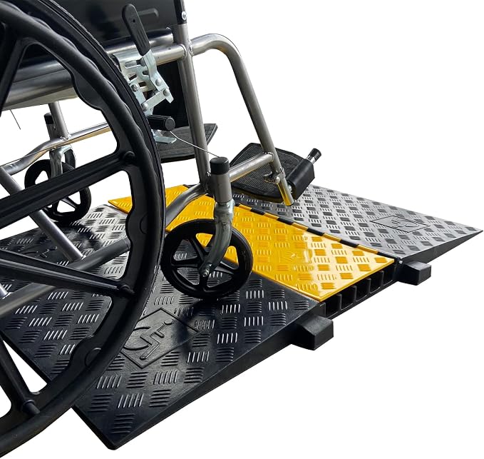 Rubber Cable Ramp 5 Channel Drive Over Hose Cable Protector Outdoor 22000Lbs - Image 7