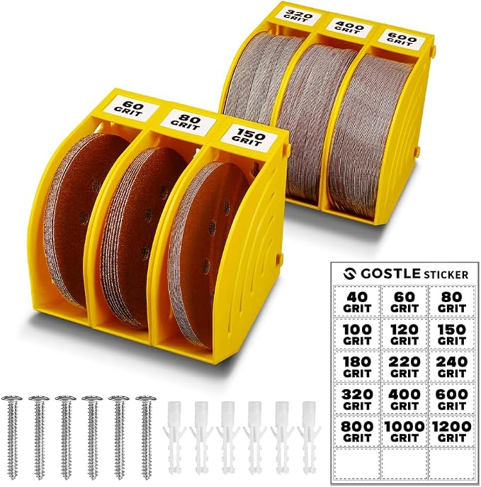 5 Inch Professional Sanding Discs Storage Bins by GOSTLE