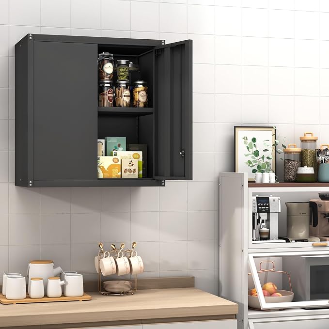 GREATMEET Metal Wall Cabinet, Wall Mounted Cabinet - Image 5