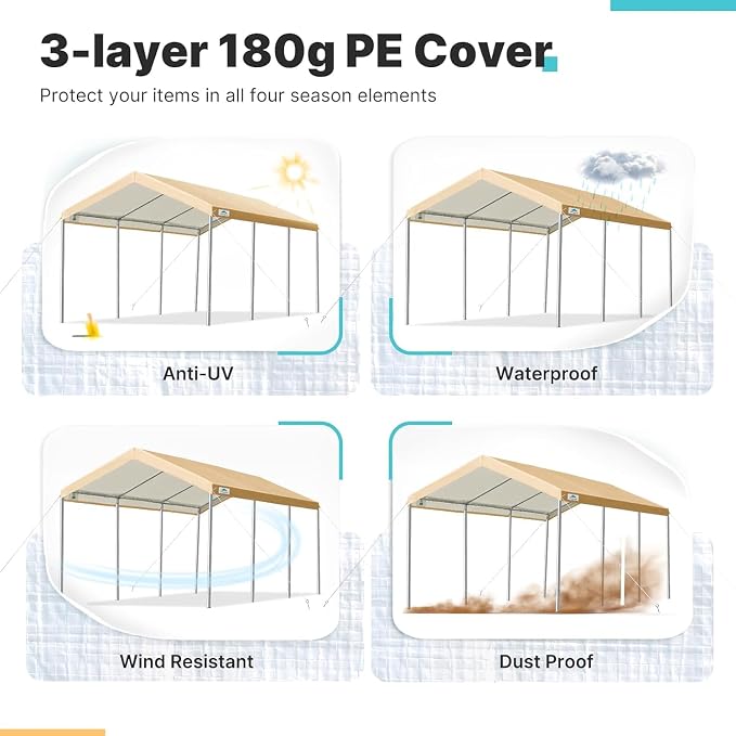 Carport Replacement Canopy Cover - Image 4