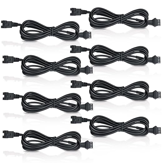 8 Pcs 4 Pin RGB Extension Cable RGB Wire by LAZZPPO