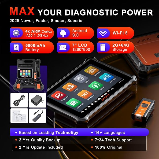 OTOFIX D1 Lite 2025 Bidirectional Scan Tool, 2 Years Free Update, 38+ Services - Image 8