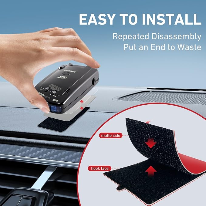 Radar Detector Bracket with Dashboard Hook Ring Installation, No Installation - Image 2