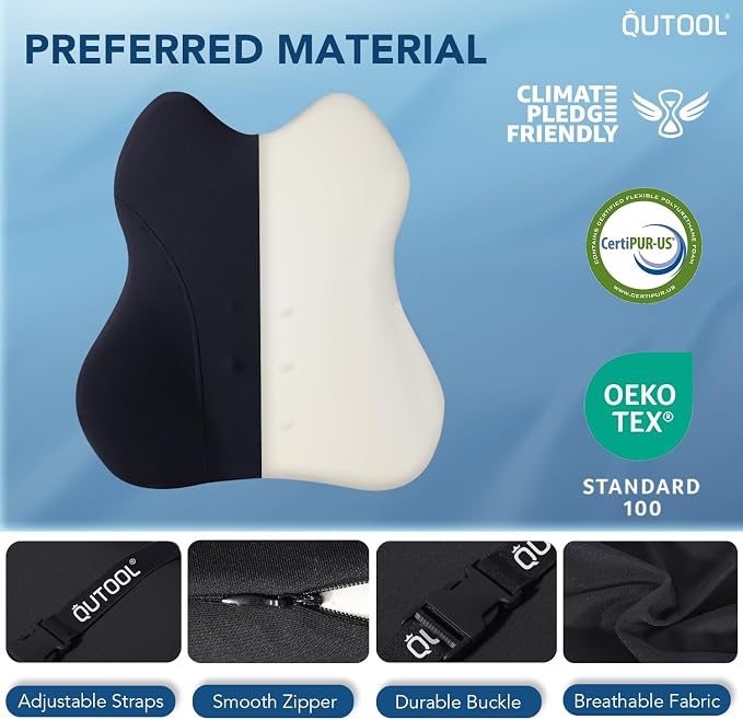 QUTOOL Lumbar Support Pillow for Car, Truck Accessories Travel Essentials - Image 7