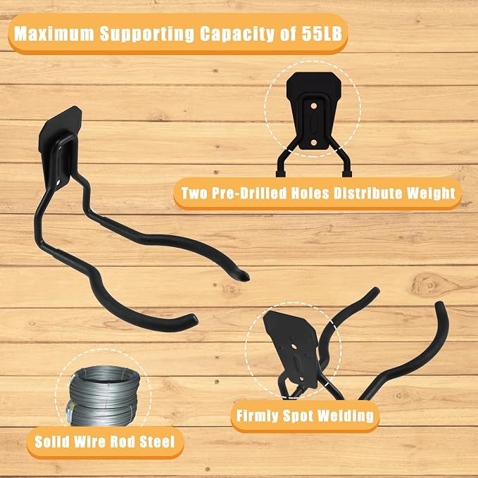 Power Tool Hanger, Weedeater Rack, Garage Wall Hooks, String Trimmer Hanger - Image 3