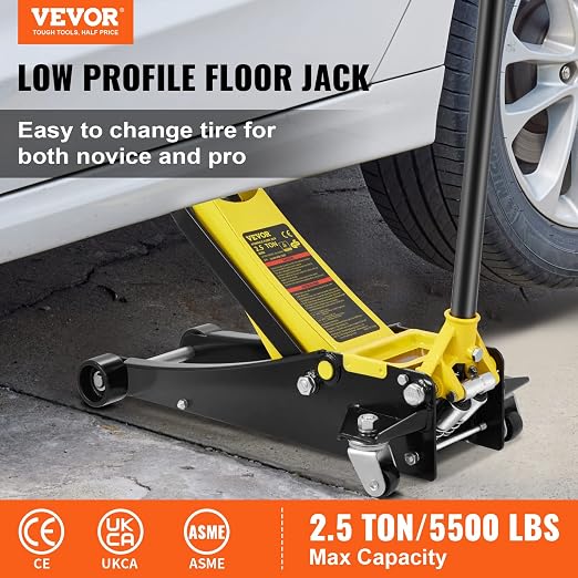 VEVOR 2.5 Ton Low Profile, Heavy-Duty Steel Racing Floor Jack - Image 2