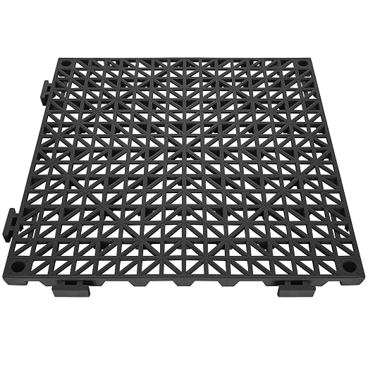 VEVOR Interlocking Tile 50PCS Black, Drainage Tiles 12" x 12" Splicing - Image 9