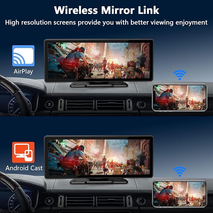Wireless Carplay Screen for Car, 10.26" HD Touchscreen - Image 6