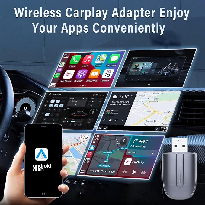 Wireless CarPlay Adapter for Apple, Plug & Play, Mini Size - Image 4
