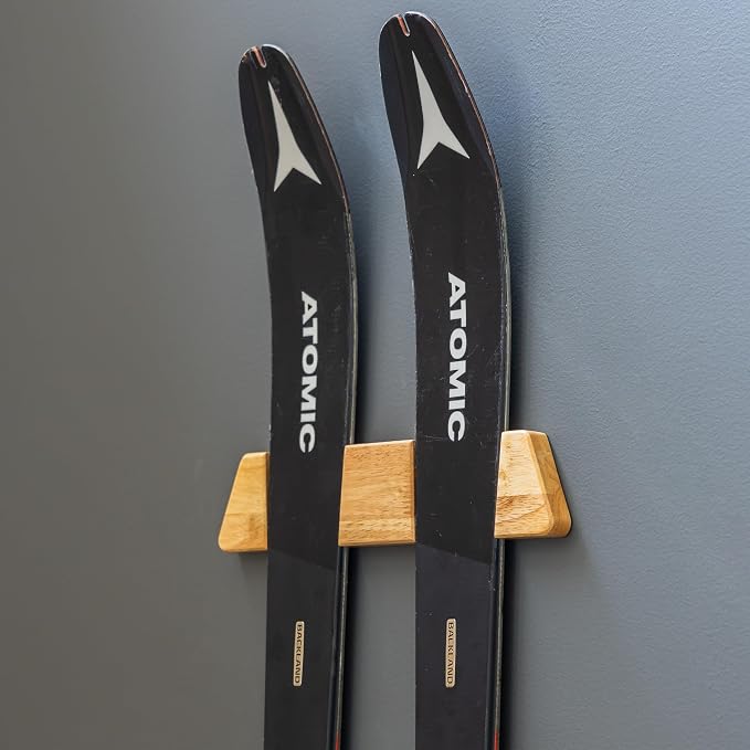 StoreYourBoard Minimalist Wood Ski Rack – Vertical Ski Storage Holder - Image 8