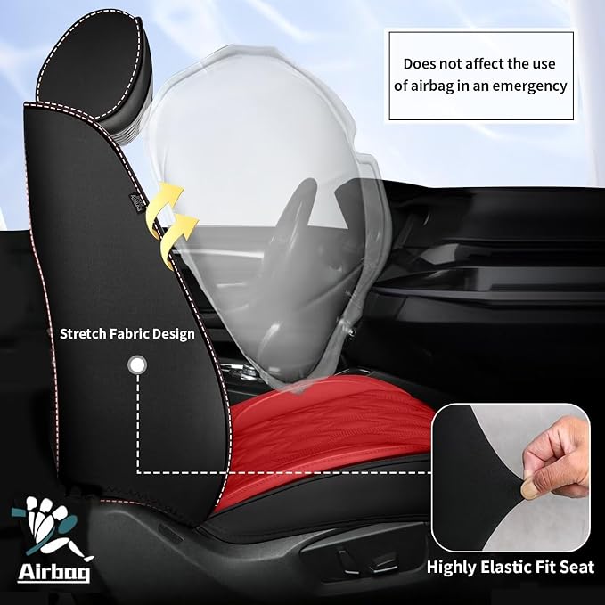 Car Covers Fit for Toyota Camry 2012-2025: Full Set 5 Seats Faux Leather - Image 4