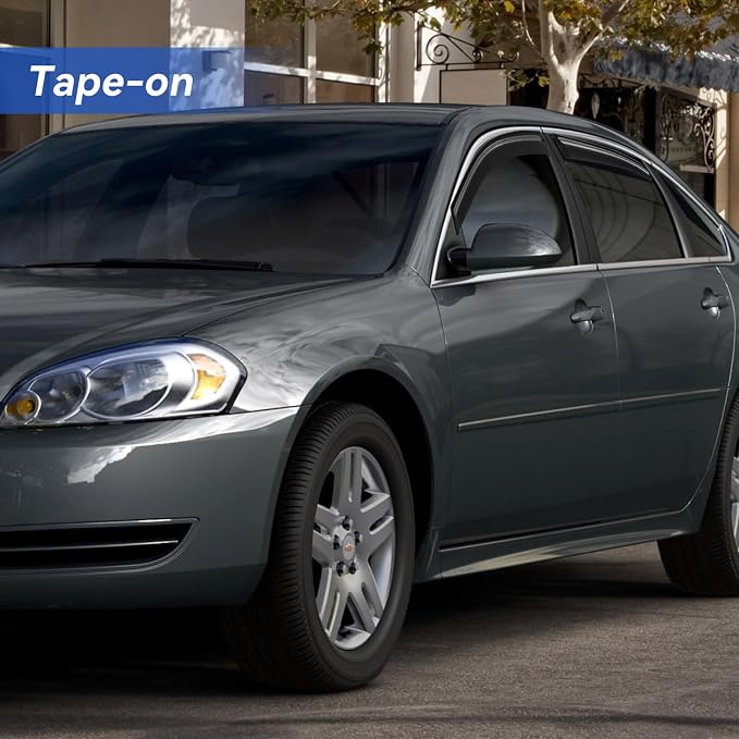 Window Visors Rain Guards for 2006-2013 Chevy Impala, Out-Channel Window Vent - Image 3