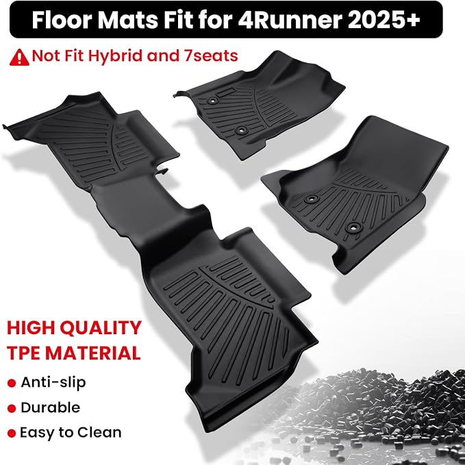 Floor Mats for 4Runner 2025, All Weather Floor Mats Floor Liners Compatible - Image 2