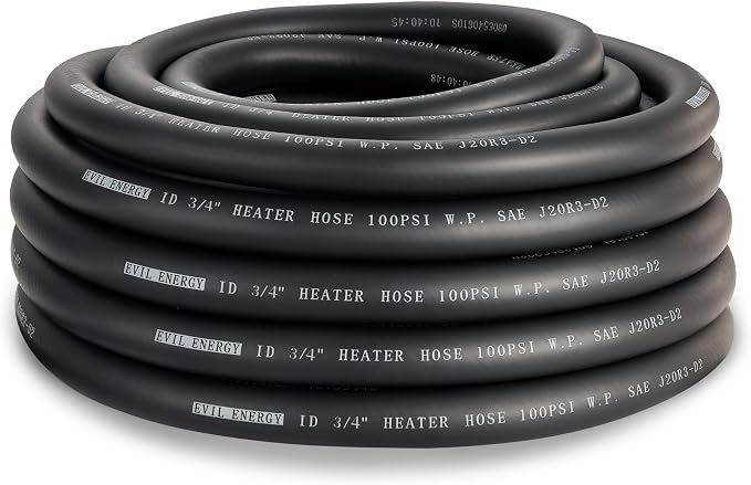 EVIL ENERGY 3/4" Heater Hose 50FT Coolant Radiator Straight 100PSI SAE 20R3 by EVILENERGY