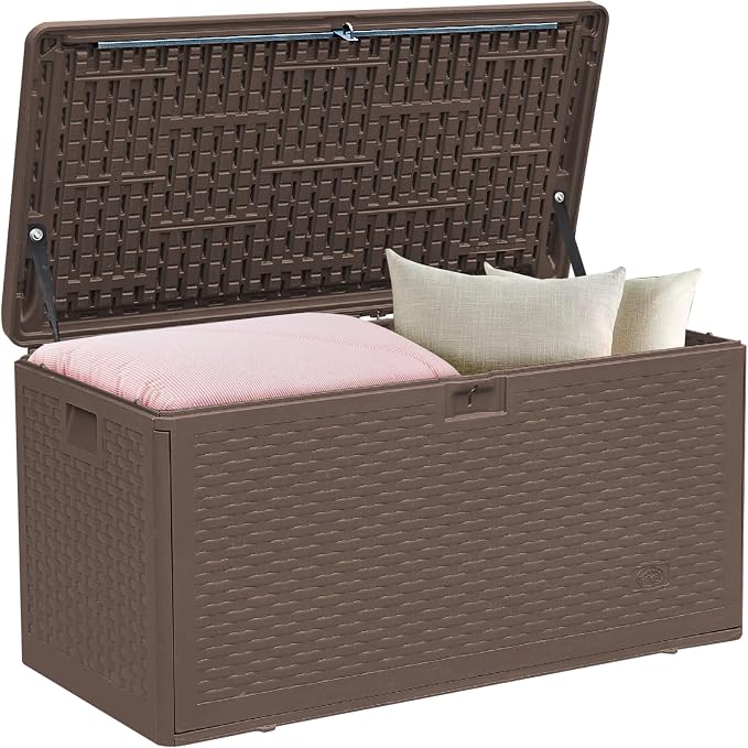 73 Gallon Pro Waterproof Outdoor Storage Pro Resin Deck Box Bin by Decksplore%E2%80%94BuiltforOutdoor