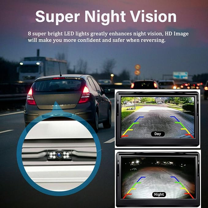 Kairiyard License Plate Backup Camera, Waterproof 170° View Rear View Reverse - Image 2