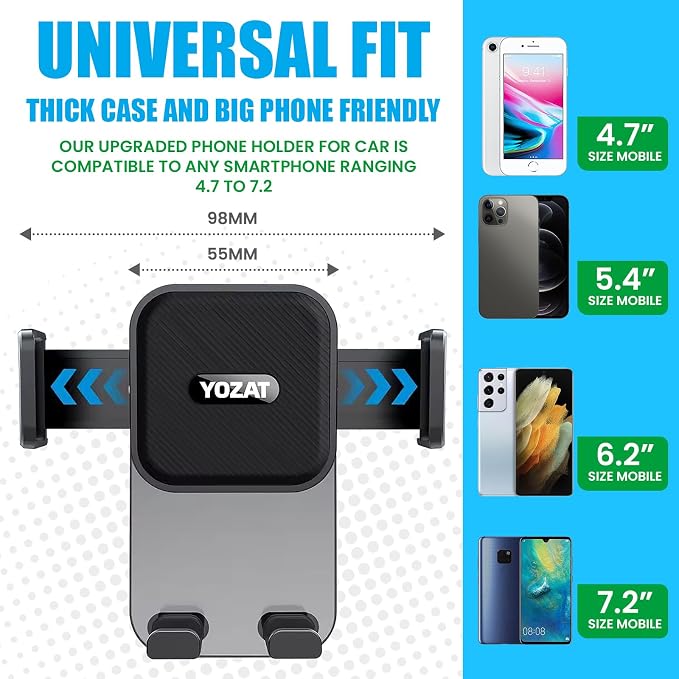 Car Phone Holder for Dashboard, Windshield, Air Vent - Image 3