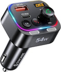 Syncwire Bluetooth 5.4 FM Transmitter Car Adapter 54W Wireless Radio Receiver by SYNCWIRE
