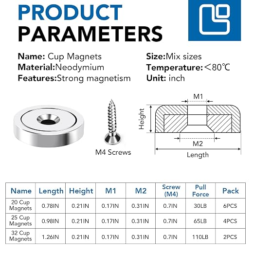 LOVIMAG Strong Rare Earth Magnets, 3 Sizes - Image 2