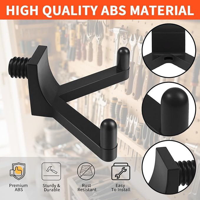 3Pcs Tool Hooks for Storage, ABS Shed Hooks Wall Shed Hanger Garage - Image 4