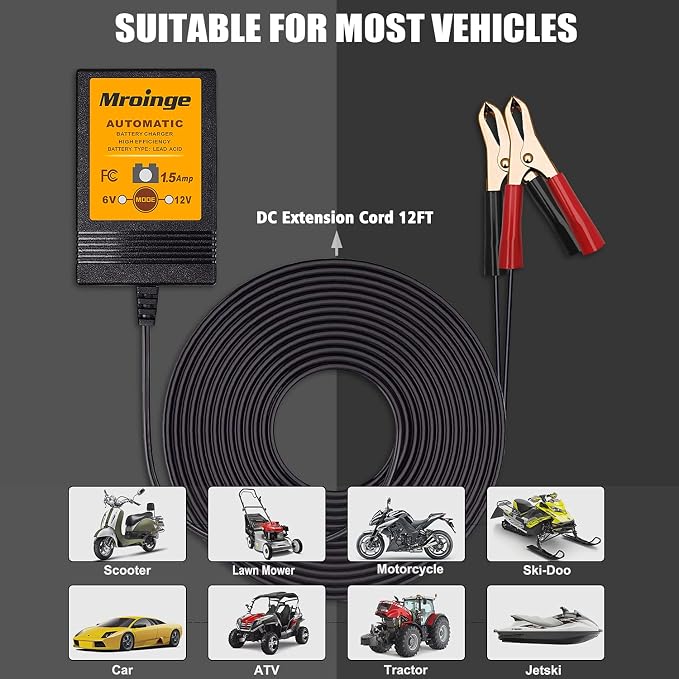 MBC015, 6V / 12V 1.5A Fully Automatic Trickle Battery Charger/Maintainer - Image 5