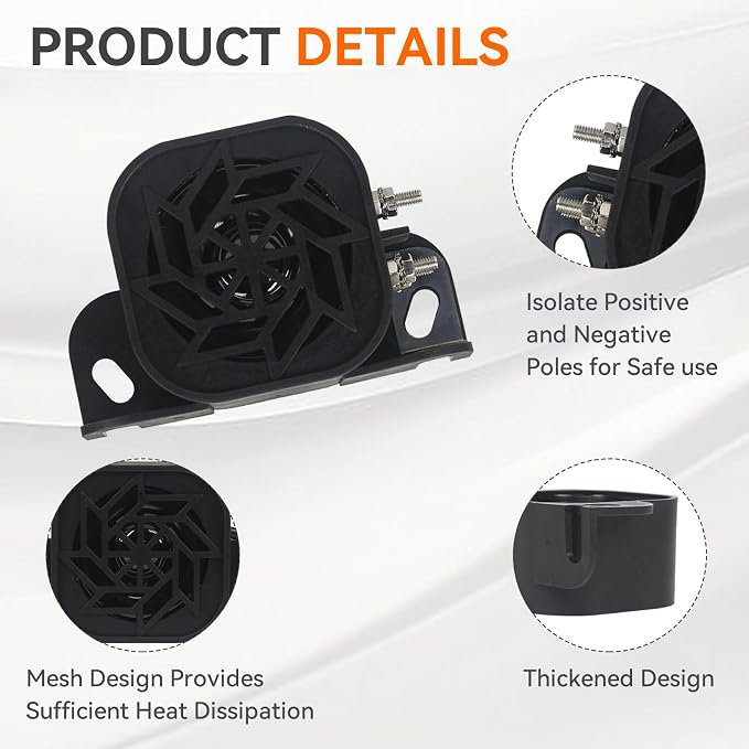 760 Back-up Alarm 12V-48V 110dB IP67 Waterproof Dust-Proof Reversing Warning - Image 3