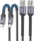 USB A to USB C for Carplay USB C Cable 3FT, Car Charger Cable 2Pack Short Type by PRAKIE