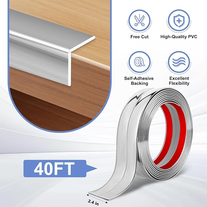 Wall Corner Protector Moulding Trim Peel and Stick Wall Corner Guards Trim - Image 2