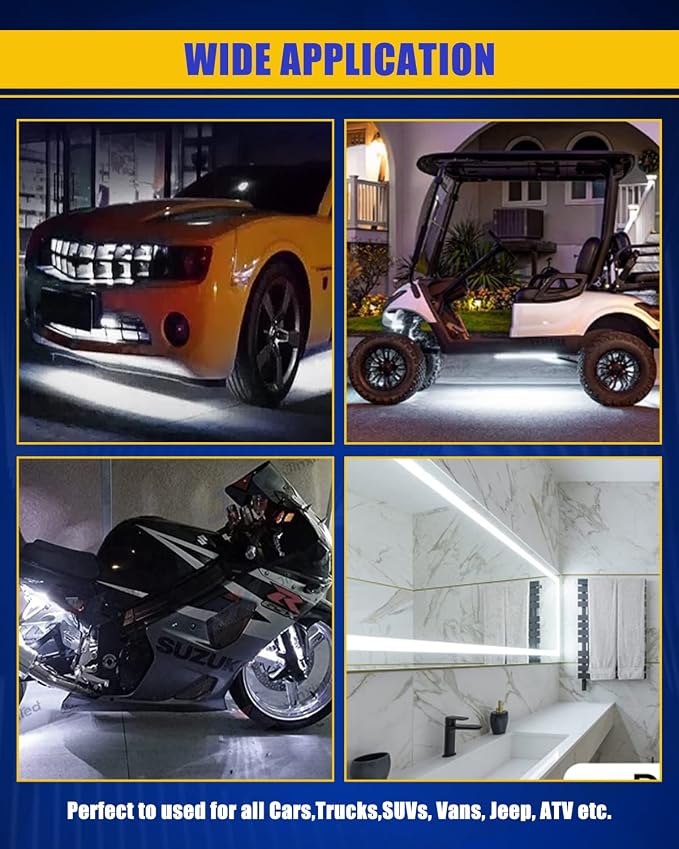 12V Led Strip Light, Car Interior Light Strip IP68 Waterproof Cuttable - Image 6