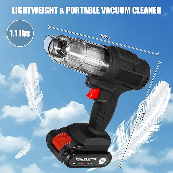 Car Vacuum Cleaner Portable Air Duster 2in1 Brushless Motor 80000 RPM Vacuum - Image 7
