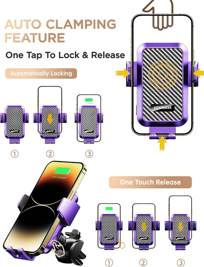 Wireless Car Charger, Phone Holders - Image 4