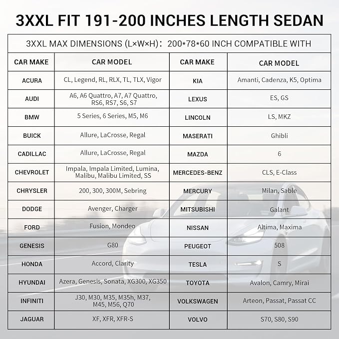 Waterproof Car Cover for Automobiles, All Weather Full Exterior Covers Fit for - Image 6