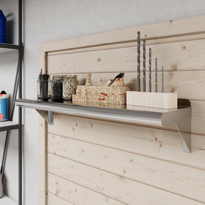 AmGood 30" Long X 8" Deep Stainless Steel Wall Shelf | NSF Certified | - Image 6