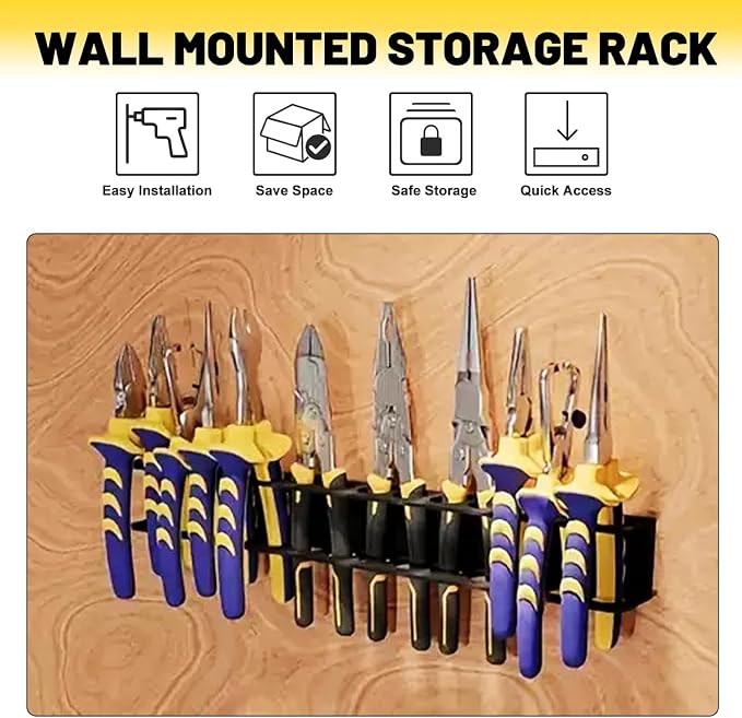 Screwdriver Plier Organizer Wall Mount Steel Wall Mount Tool Storage Rack - Image 3