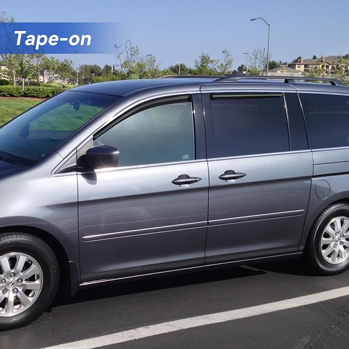 Window Visors Rain Guards for 2005 2006 2007 2008 2009 2010 Honda Odyssey - Image 3