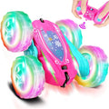 FREE TO FLY Remote Control Car for Girls : Pink RC Car Double Sided 360°Flip by FREETOFLY