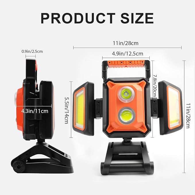 4000LM LED Work Light Rechargeable - Image 8