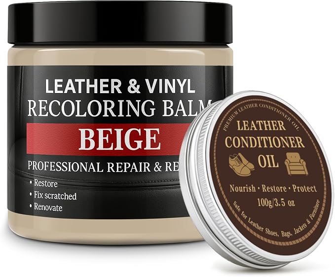 Leather Color Restorer, Leather Recoloring Balm, Scratch Remover, Leather Dye by Laxmorph